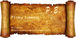 Pisky Edmond névjegykártya
